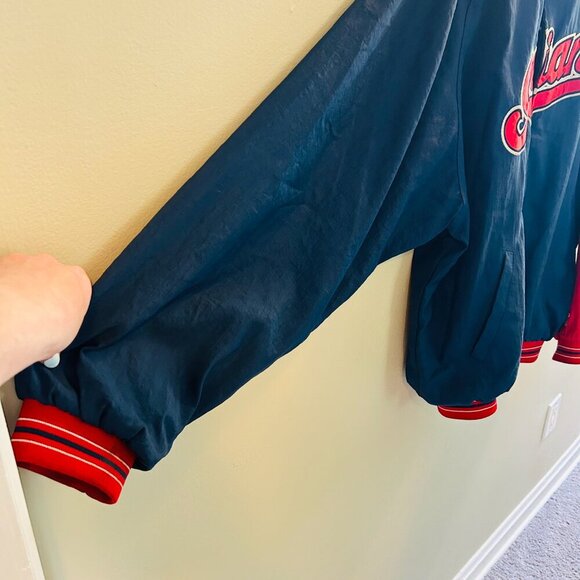 Cleveland Indians Starter Jacket Mens Size XL Diamond Collection Vintage Blue - Picture 2 of 12